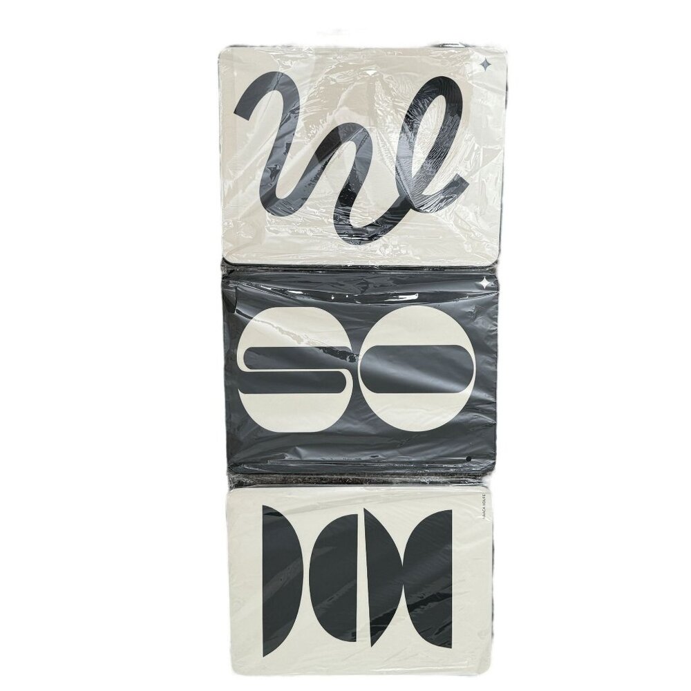 Modern Abstract Typography Wall Art Set
